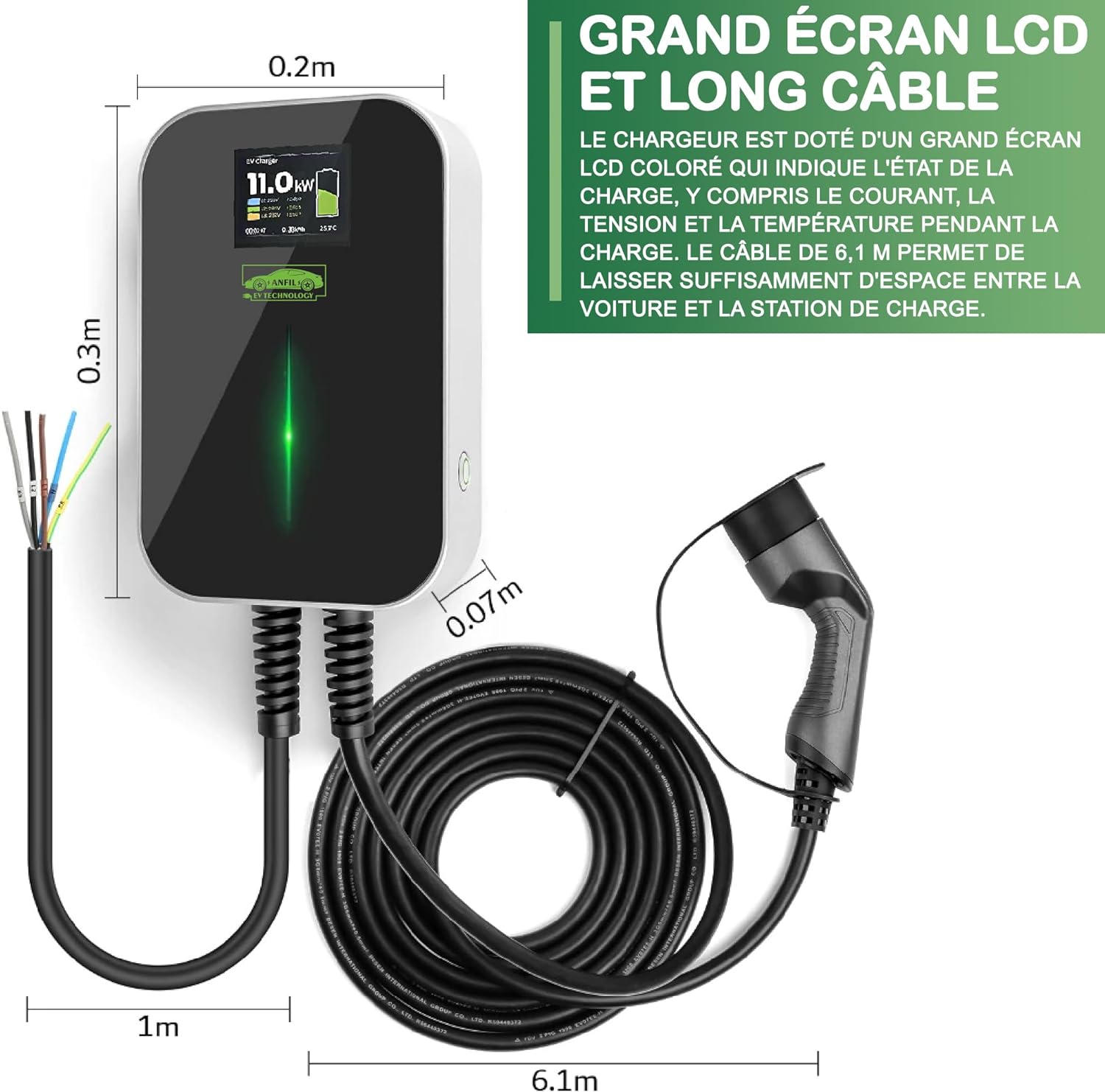 Borne Recharge Véhicule électrique ANFIL 11kW – Image 3