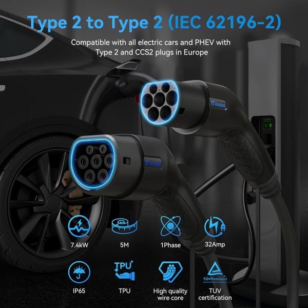 Cable de recharge 7.4kw
